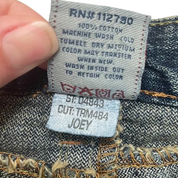 True Religion Cotton Joey Flare Low Rise Jeans Y2K Dark Wash Women's 31x34 NEW - Picture 13 of 13